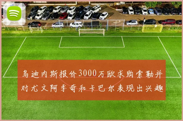 乌迪内斯报价3000万欧求购索勒并对尤文阿季奇和卡巴尔表现出兴趣